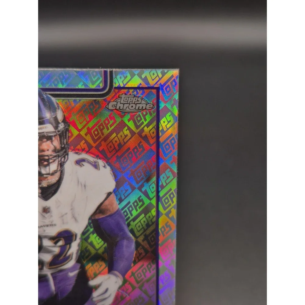 2025 Topps Chrome Derrick Henry #25 Fanatics Topps Logo Refractor SP Ravens
